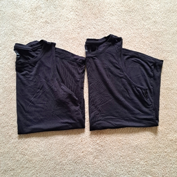 Jane and Bleecker Lounge Tanks Set Of 2 Ladies Size Small Black Sleeveless Tops - Picture 1 of 9